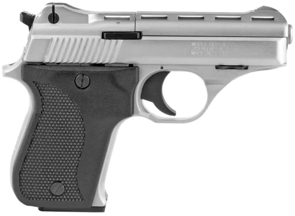 Phoenix Arms HP2ANB HP  22 LR 10+1 3" Satin Stainless Vent Rib Barrel, Satin Nickel Serrated Slide & Steel Frame, Black Polymer Grip