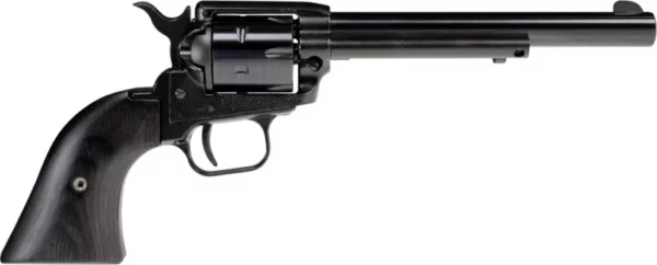 Heritage Mfg RR22B6BBK Rough Rider  22 LR 6 Shot, 6.50" Black Oxide Steel Barrel, Black Steel Frame, Black Oxide Cylinder, Black Laminate Wood Grip, Hammer/Thumb Safety, Exposed Hammer