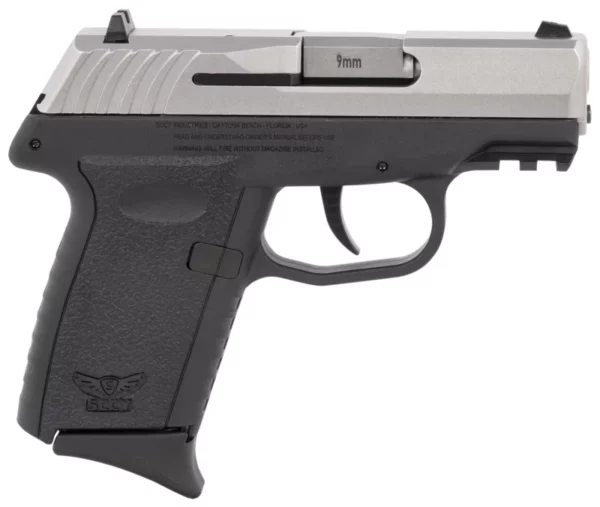 SCCY Industries CPX-2TTBKG3 CPX-2 Gen3 9mm Luger Caliber with 3.10" Barrel, 10+1 Capacity, Black Finish Picatinny Rail Frame, Serrated Stainless Steel Slide, Polymer Grip & No Manual Thumb Safety