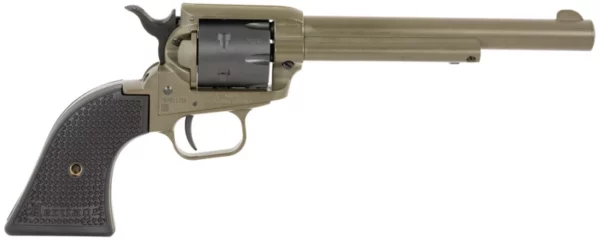 Heritage Mfg RR22T6 Rough Rider  22 LR 6 Shot 5.50" OD Green Cerakote Barrel, OD Green Cerakote w/Black Accents Frame, Black Cerakote Cylinder, Black Star Polymer Grips