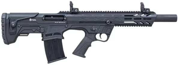 Citadel FRPS1218 Pup Scout  12 Gauge Semi-Auto 3" 5+1 18.50" Black Steel Barrel, Black Picatinny Rail Aluminum Receiver, Picatinny Handguard, Black Adj Cheek Riser Synthetic Stock