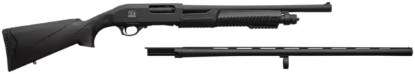 Chiappa Firearms 930.374 301 Field/Tactical Full Size 12 Gauge Pump 3" 5+1 18.50/28" Black Steel Vent Rib Barrel, Black Aluminum Receiver, Black Synthetic Stock