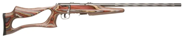 Savage Arms 96771 93R17 BSEV Full Size 17 HMR 5+1 21" Satin Stainless Button-Rifled Spiral Fluted Barrel, Satin Stainless Stainless Steel Receiver, Laminate Evolution Stock, Right Hand