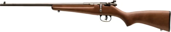 Savage Arms 13820 Rascal  Youth 22 LR 1rd 16.12" Blued Carbon Steel Barrel/Receiver, Satin Hardwood Wood Stock, Left Hand