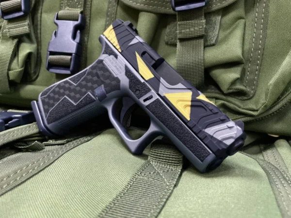 GLOCK 43X G43X MICRO SHEILD CUT HGA 9MM 3.6 IN BBL FS 2 10RD MAGS GEODESIC CAMO HYBRID LASER STIPPLE